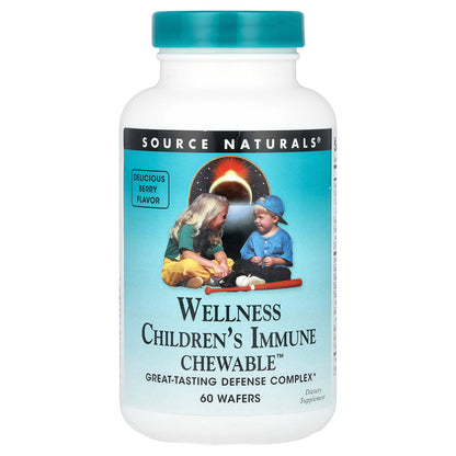 Source Naturals, Wellness Children's Immune Chewable™, Berry, 60 Wafers