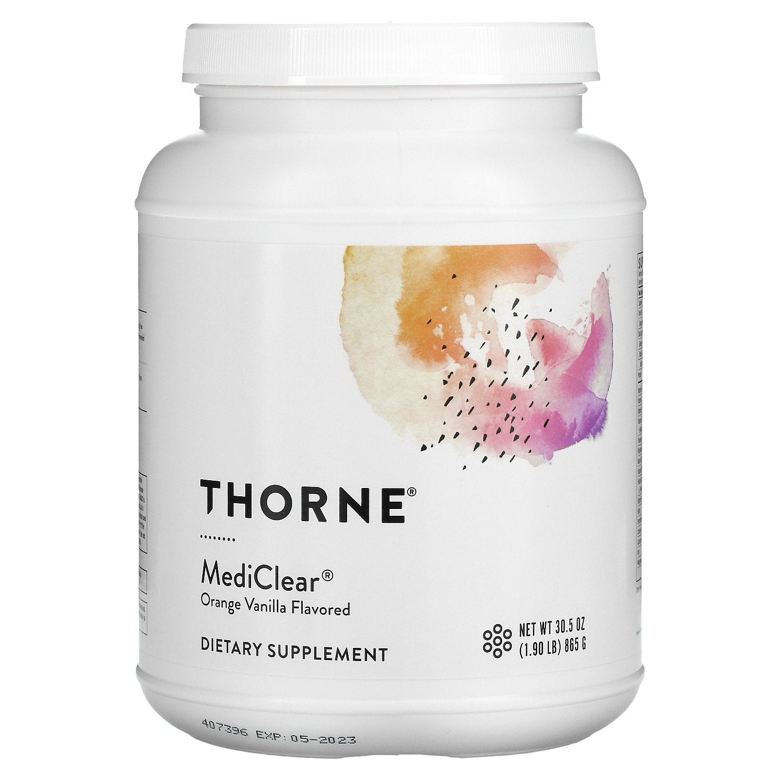 Thorne, MediClear, Orange Vanilla, 30.5 oz (865 g)