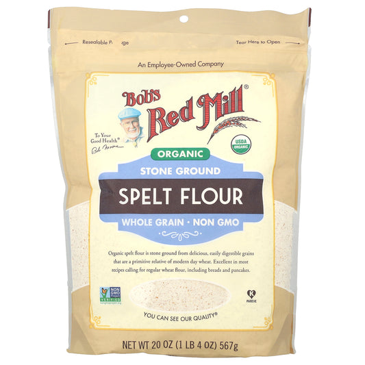 Bob's Red Mill, Organic Spelt Flour, Whole Grain, 20 oz (567 g)