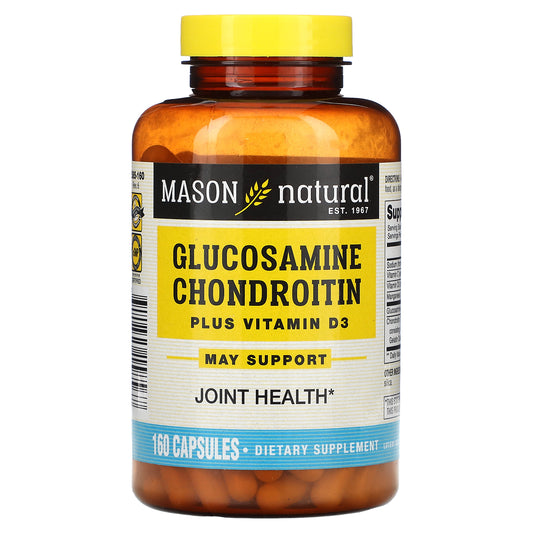 Mason Natural, Glucosamine Chondroitin Plus Vitamin D3, 160 Capsules