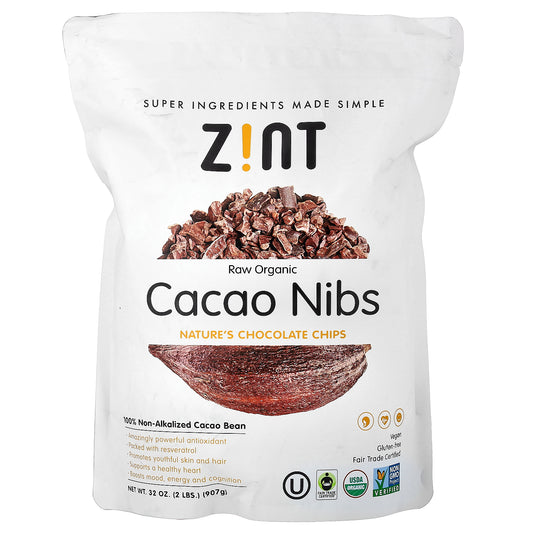 Zint, Raw Organic Cacao Nibs, 32 oz (907 g)