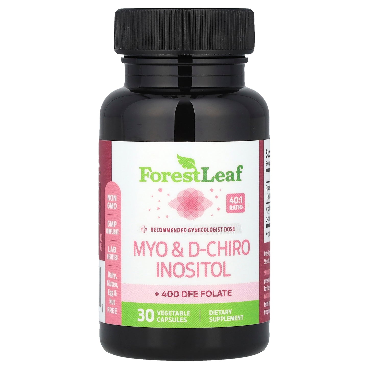 Forest Leaf, Myo & D-Chiro Inositol, 30 Vegetable Capsules