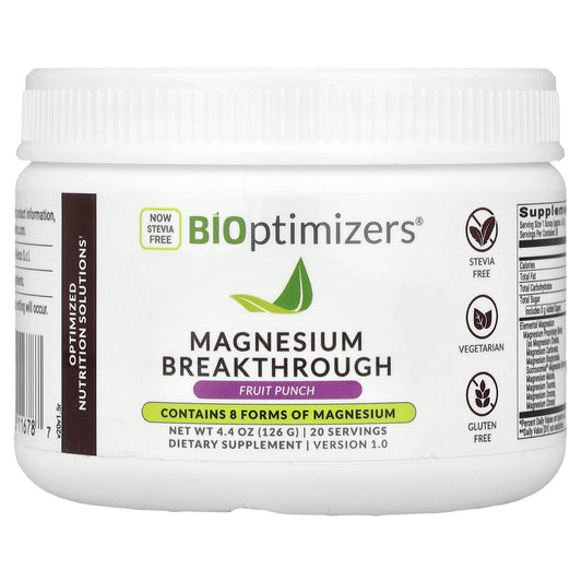 BIOptimizers, Magnesium Breakthrough, Fruit Punch, 4.4 oz (126 g)