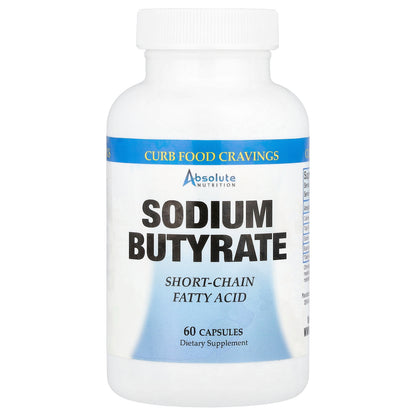 Absolute Nutrition, Sodium Butyrate, 60 Capsules