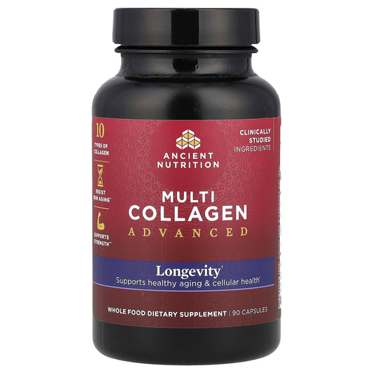 Ancient Nutrition, Multi Collagen Advanced, Longevity, 90 Capsules