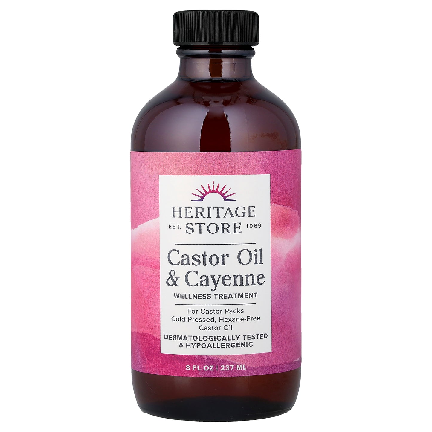 Heritage Store, Castor Oil & Cayenne, Wellness Treatment, 8 fl oz (237 ml)