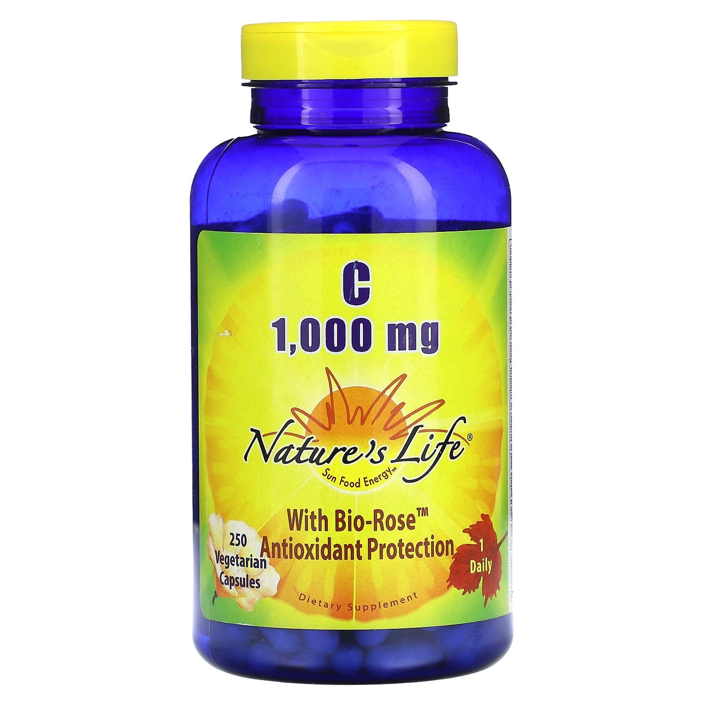 Nature's Life, Vitamin C With Bio-Rose, 1,000 mg, 250 Vegetarian Capsules