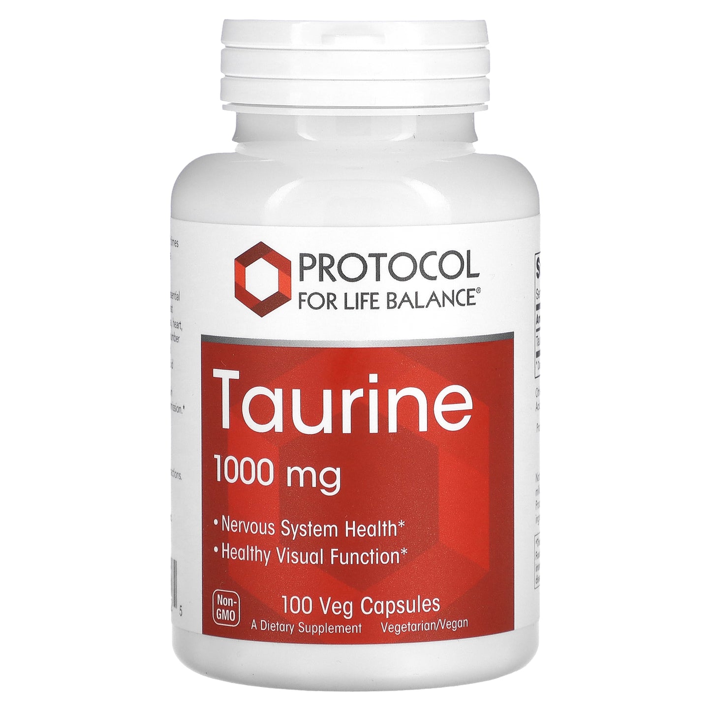 Protocol for Life Balance, Taurine, 1,000 mg, 100 Veg Capsules