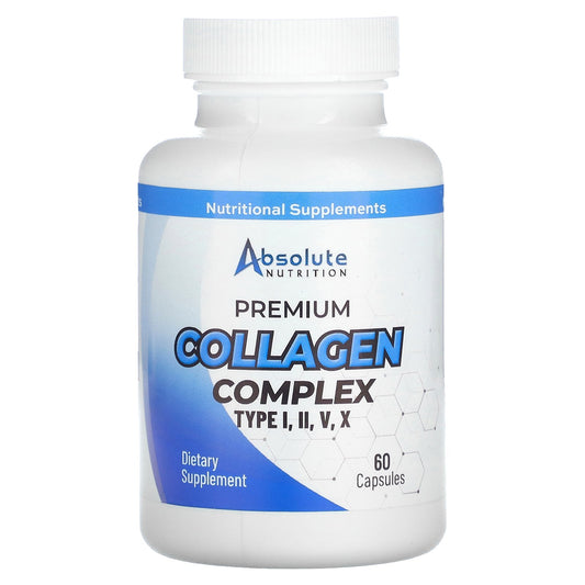 Absolute Nutrition, Premium Collagen Complex, Type I, II, V, X, 60 Capsules