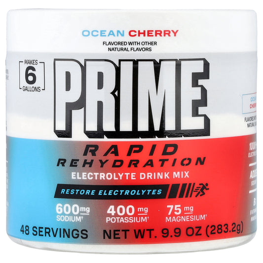 Prime Hydration, Rapid Rehydration, Electrolyte Drink Mix, Ocean Cherry, 9.9 oz (283.2 g)