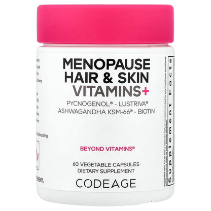 Codeage, Menopause Hair Skin Vitamins+, 60 Vegetable Capsules