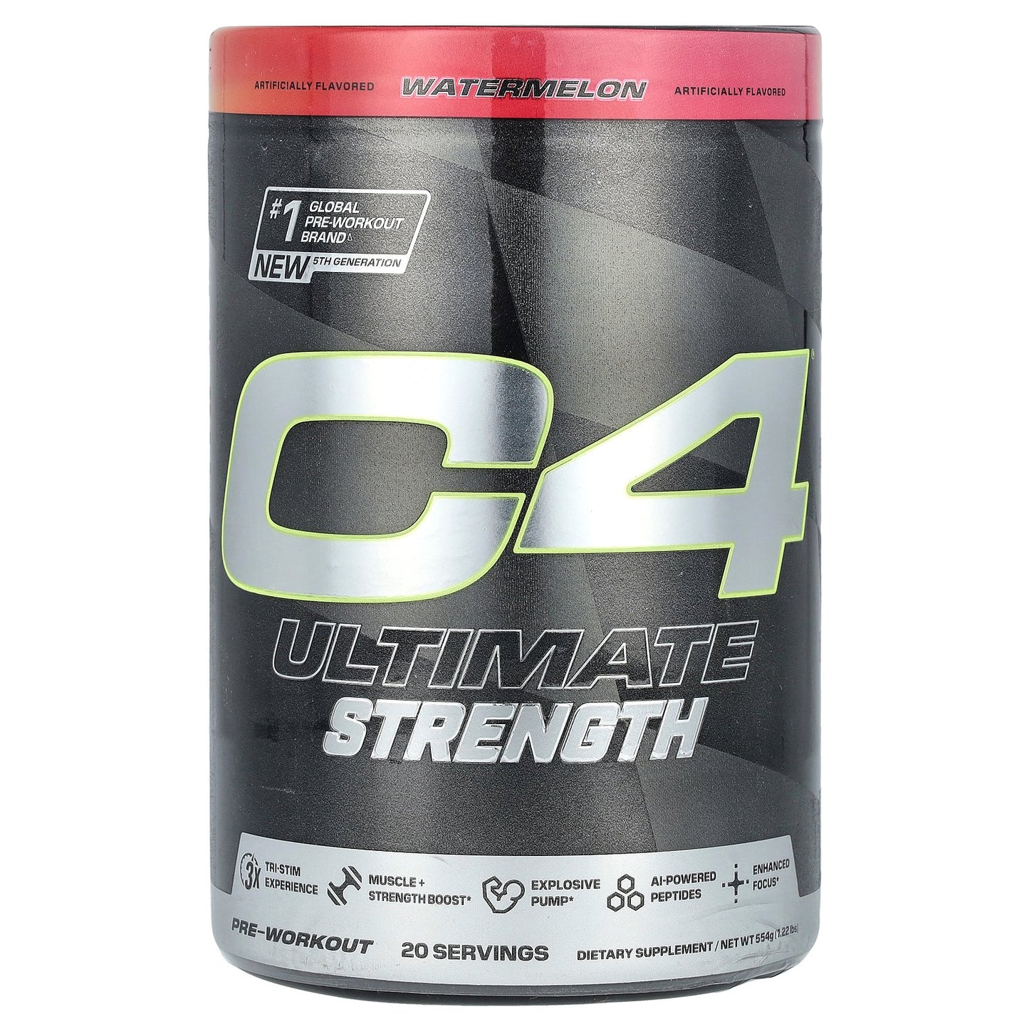 C4 / Cellucor, C4 Ultimate Strength, Pre-Workout, Watermelon, 1.22 lbs (554 g)