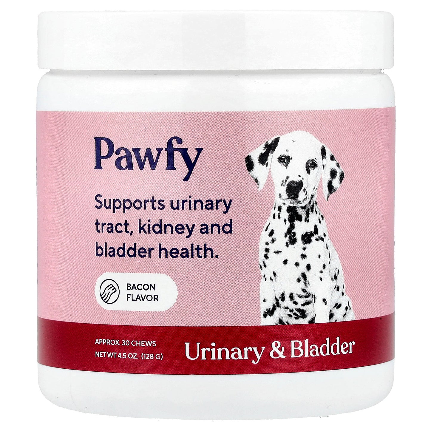 Pawfy, Urinary & Bladder, For Dogs, 6 Months+, Bacon, 30 Chews, 4.5 oz (128 g)