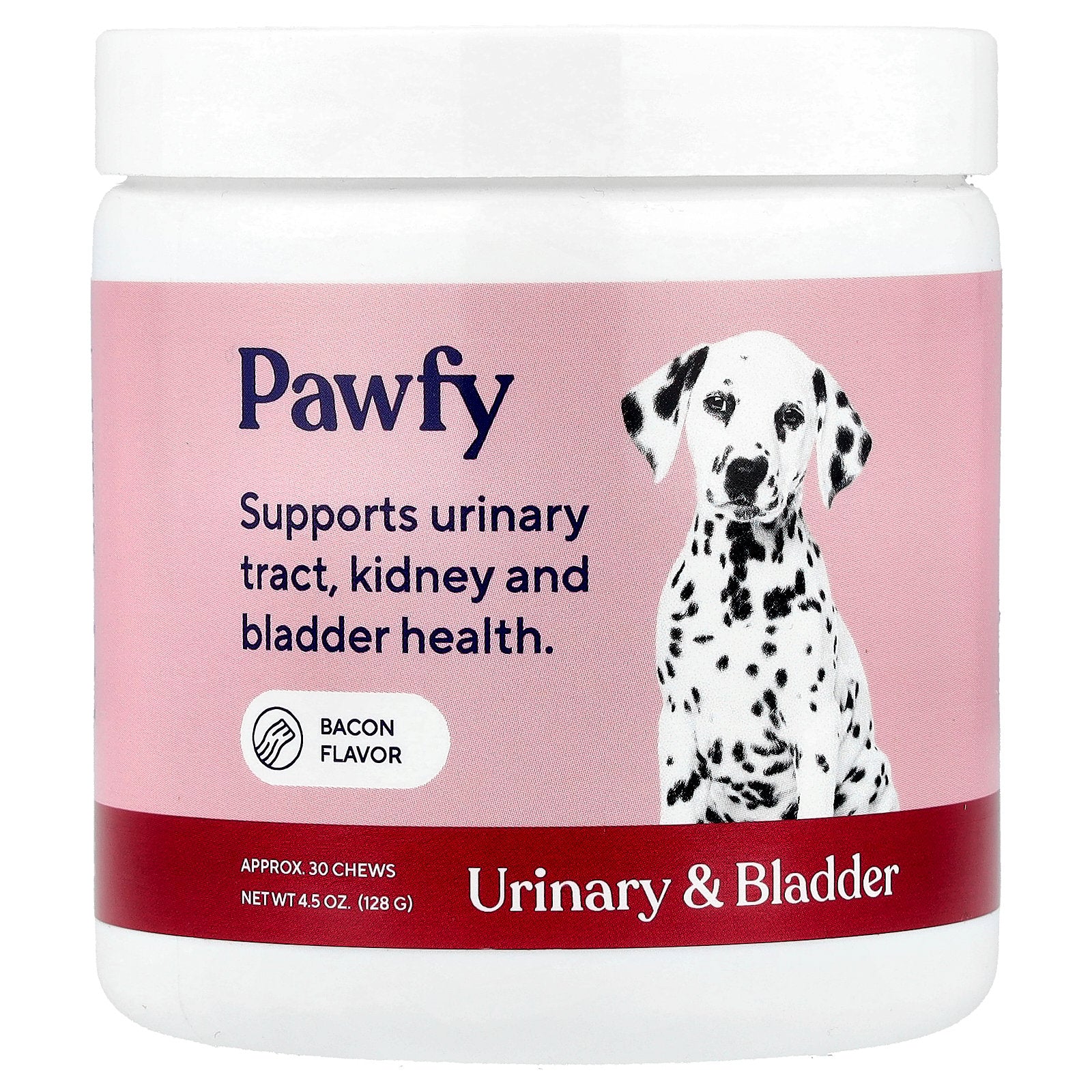 Pawfy, Urinary & Bladder, For Dogs, 6 Months+, Bacon, 30 Chews, 4.5 oz (128 g)