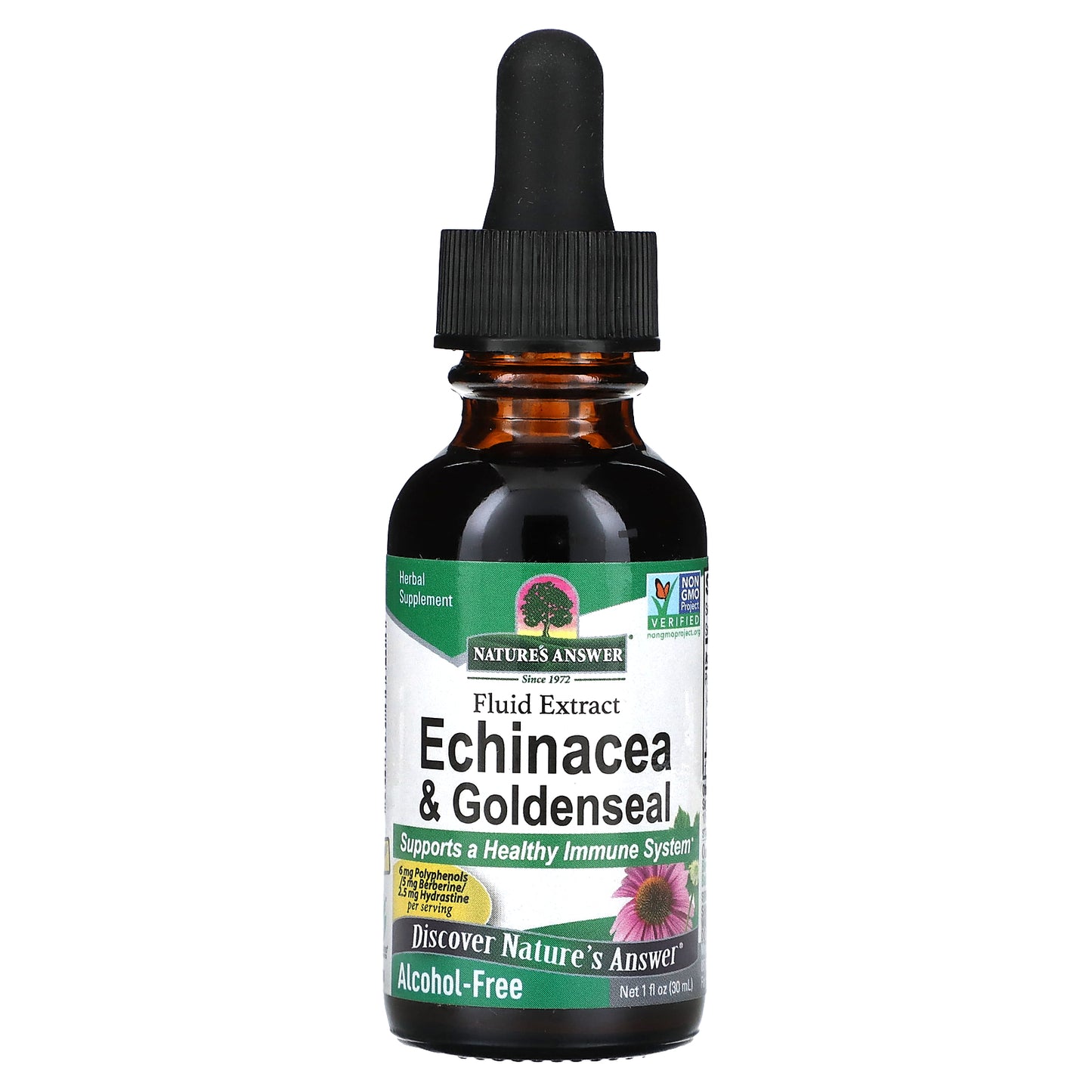 Nature's Answer, Echinacea & Goldenseal,  Alcohol-Free, 1 fl oz (30 ml)