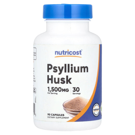 Nutricost, Psyllium Husk, 90 Capsules, (500 mg per Capsule)