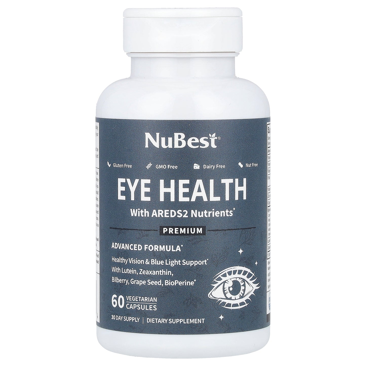 NuBest, Eye Health With AREDS2 Nutrients, 60 Vegetarian Capsules