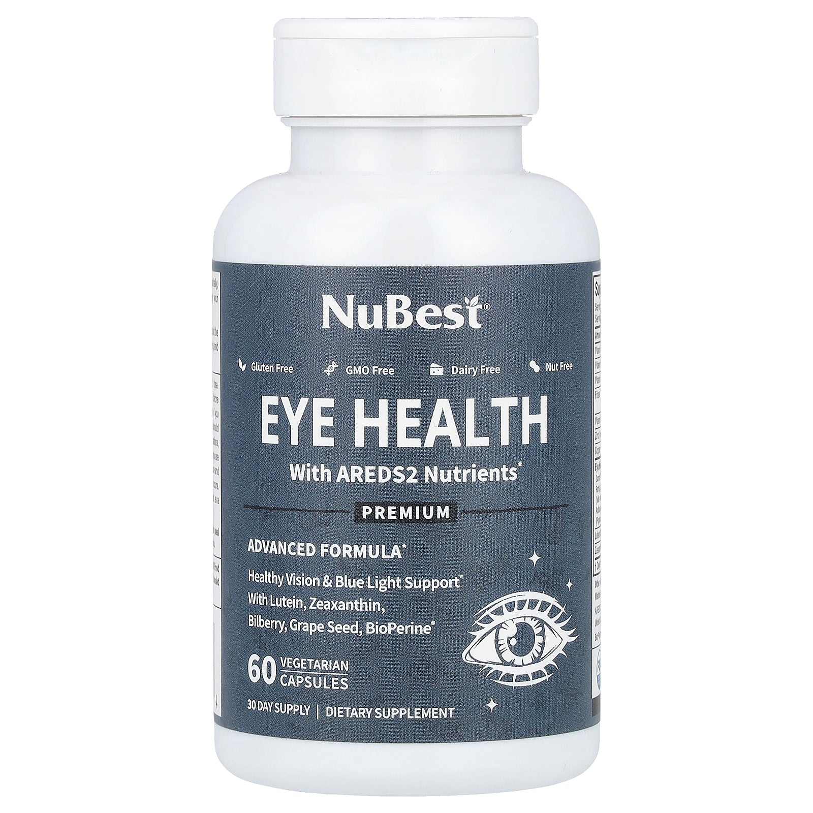 NuBest, Eye Health With AREDS2 Nutrients, 60 Vegetarian Capsules