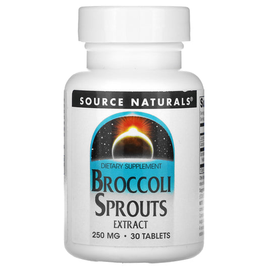 Source Naturals, Broccoli Sprouts Extract, 500 mg, 30 Tablets (250 mg per Tablet)