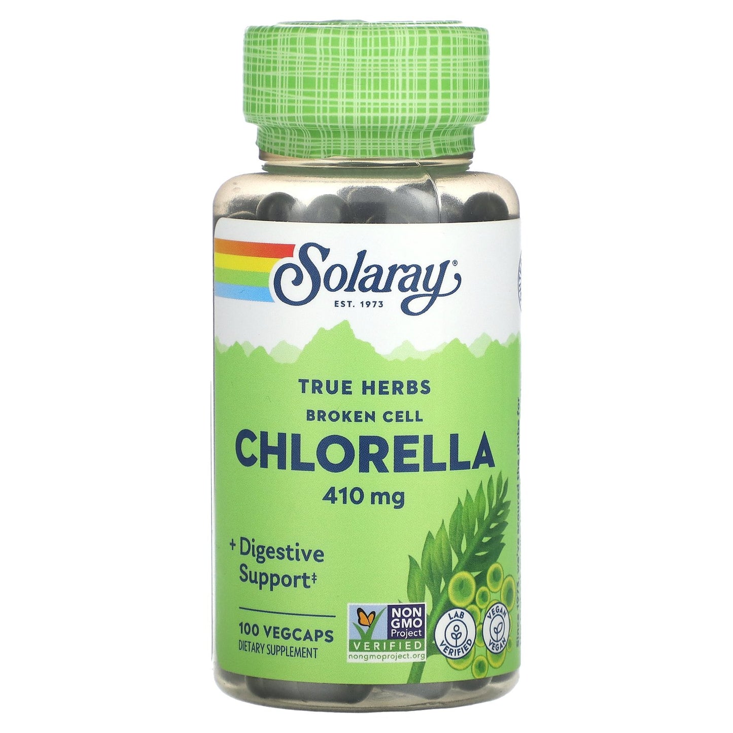 Solaray, True Herbs, Broken Cell Chlorella, 410 mg, 100 Vegcaps