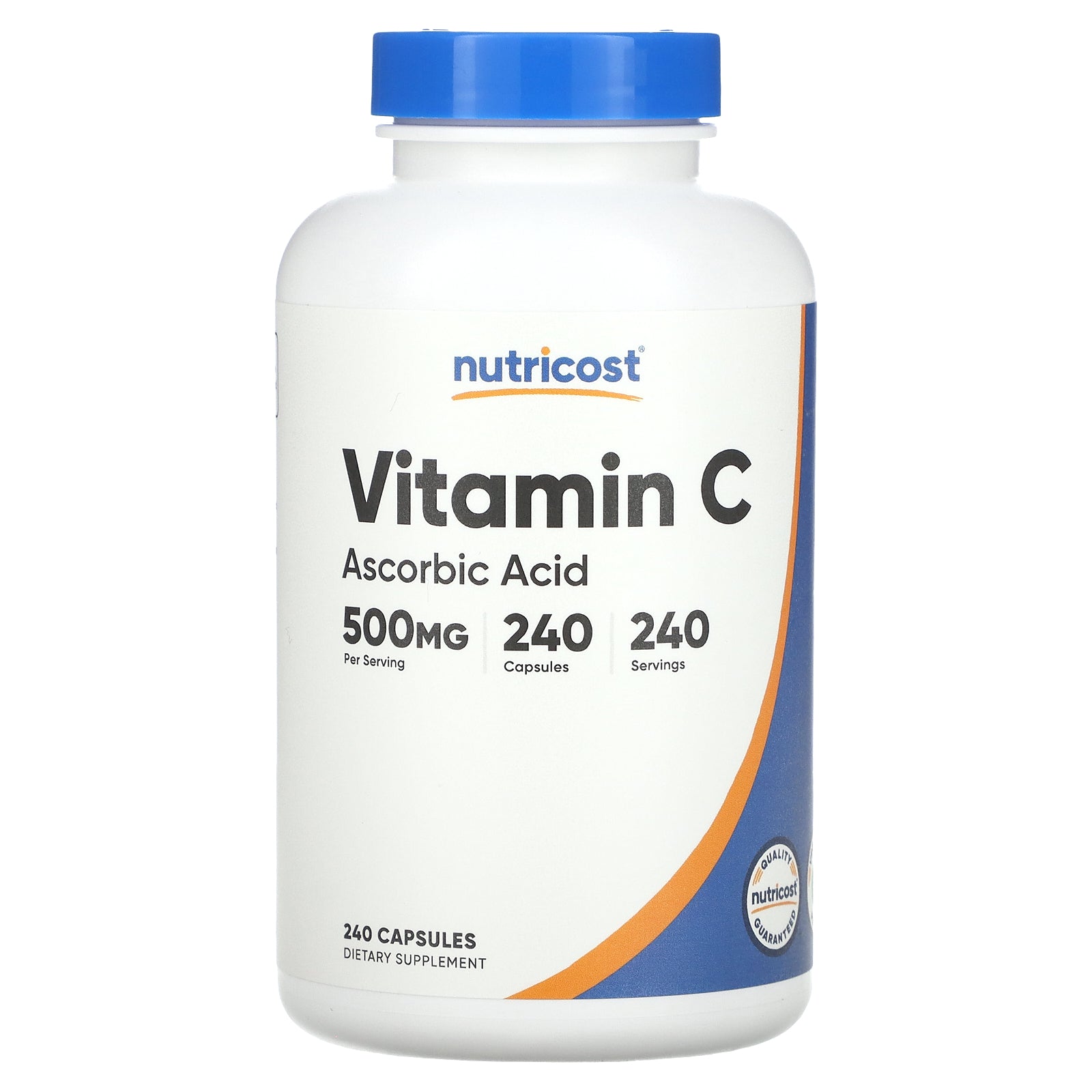 Nutricost, Vitamin C, 500 mg, 240 Capsules