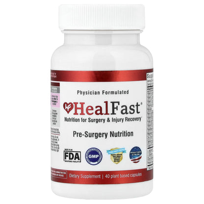 HealFast, Pre-Surgery Nutrition, 40 Plant Based Capsules