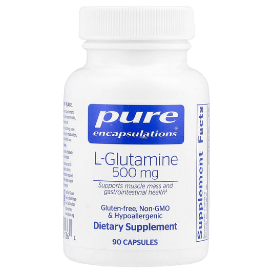 Pure Encapsulations, L-Glutamine, 500 mg, 90 Capsules