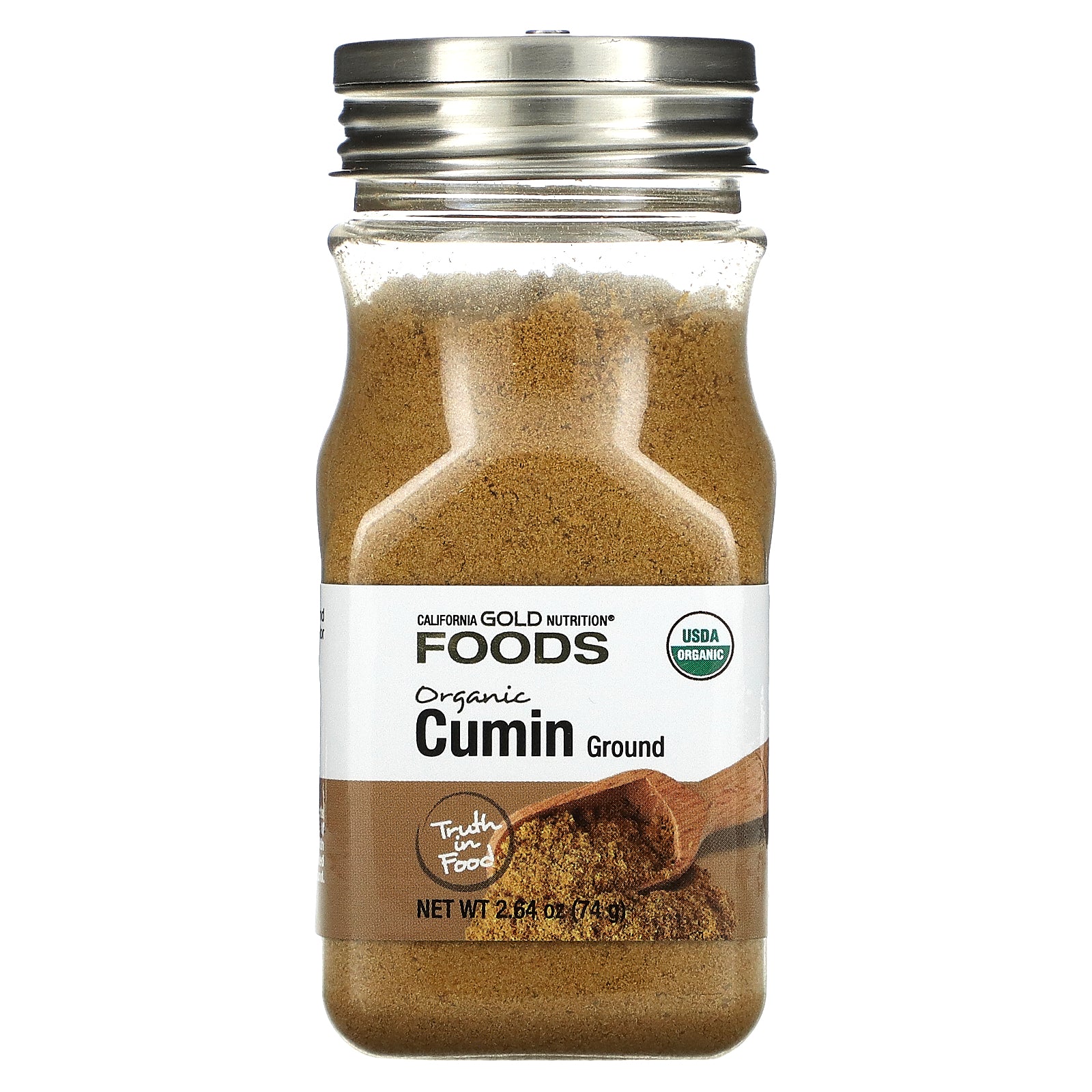 California Gold Nutrition, Foods, Organic Cumin,  2.64 oz (74 g)