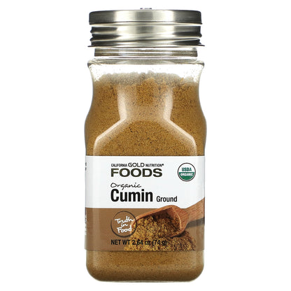 California Gold Nutrition, Foods, Organic Cumin,  2.64 oz (74 g)