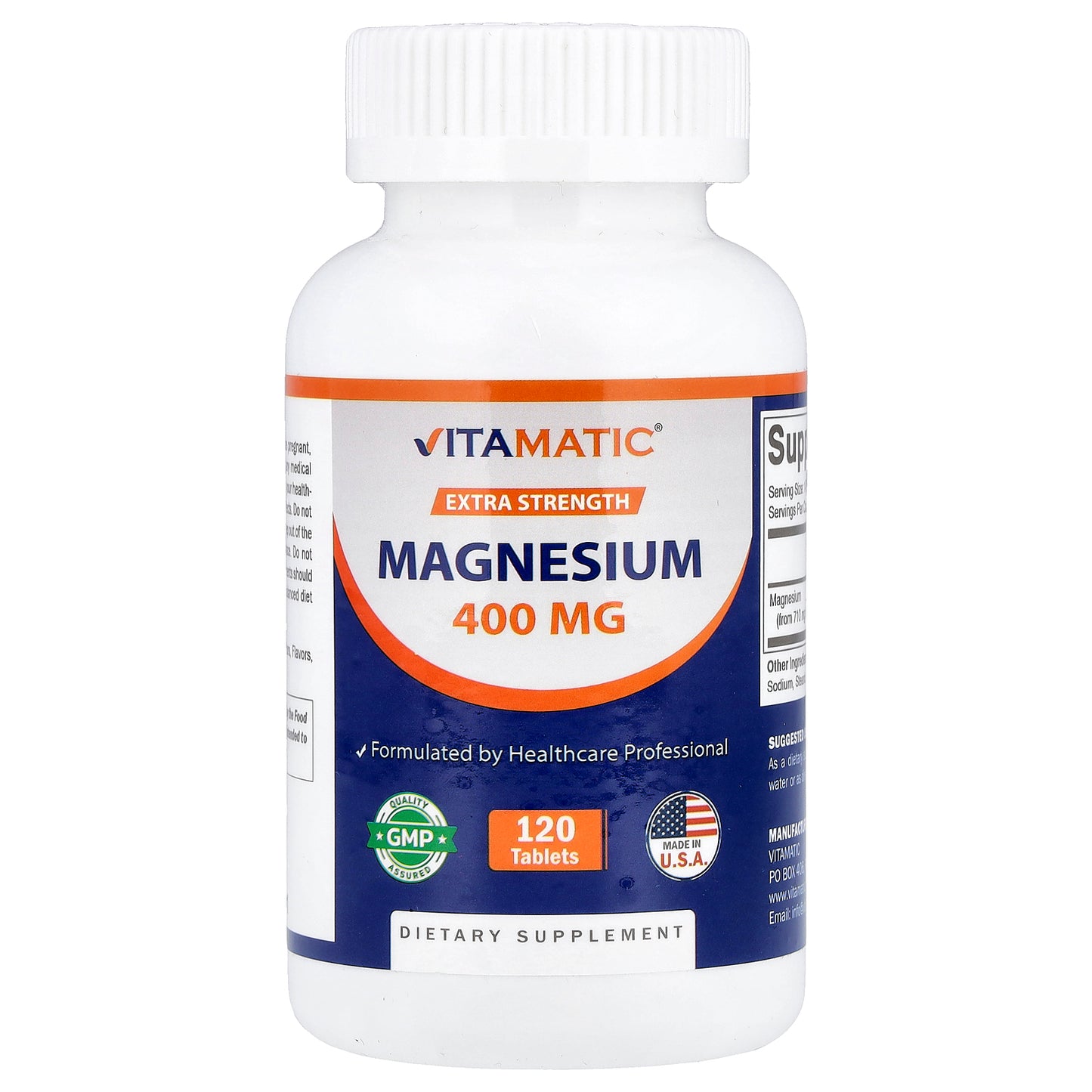 Vitamatic, Magnesium, 400 mg, 120 Tablets