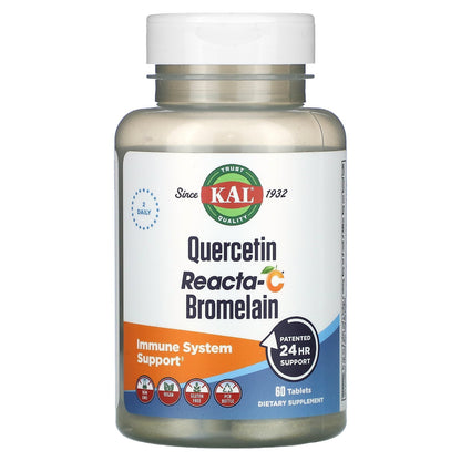 KAL, Quercetin Reacta-C Bromelain, 60 Tablets