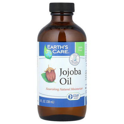 Earth's Care, 100% Pure Jojoba Oil, Cold Pressed, 8 fl oz (236 ml)
