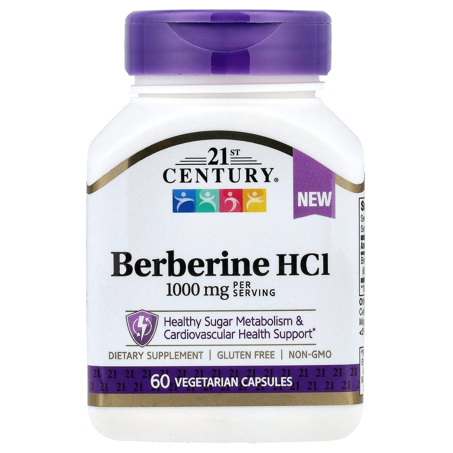 21st Century, Berberine HCI, 60 Vegetarian Capsules (500 mg per Capsule)