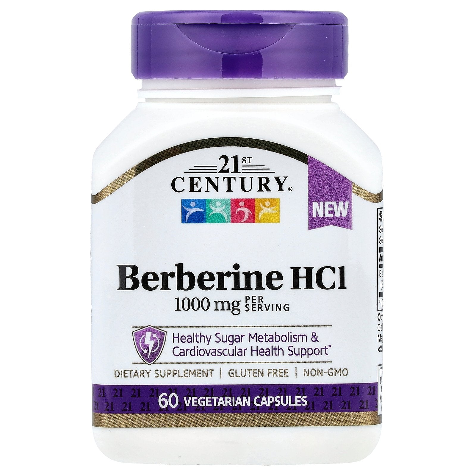 21st Century, Berberine HCI, 60 Vegetarian Capsules (500 mg per Capsule)