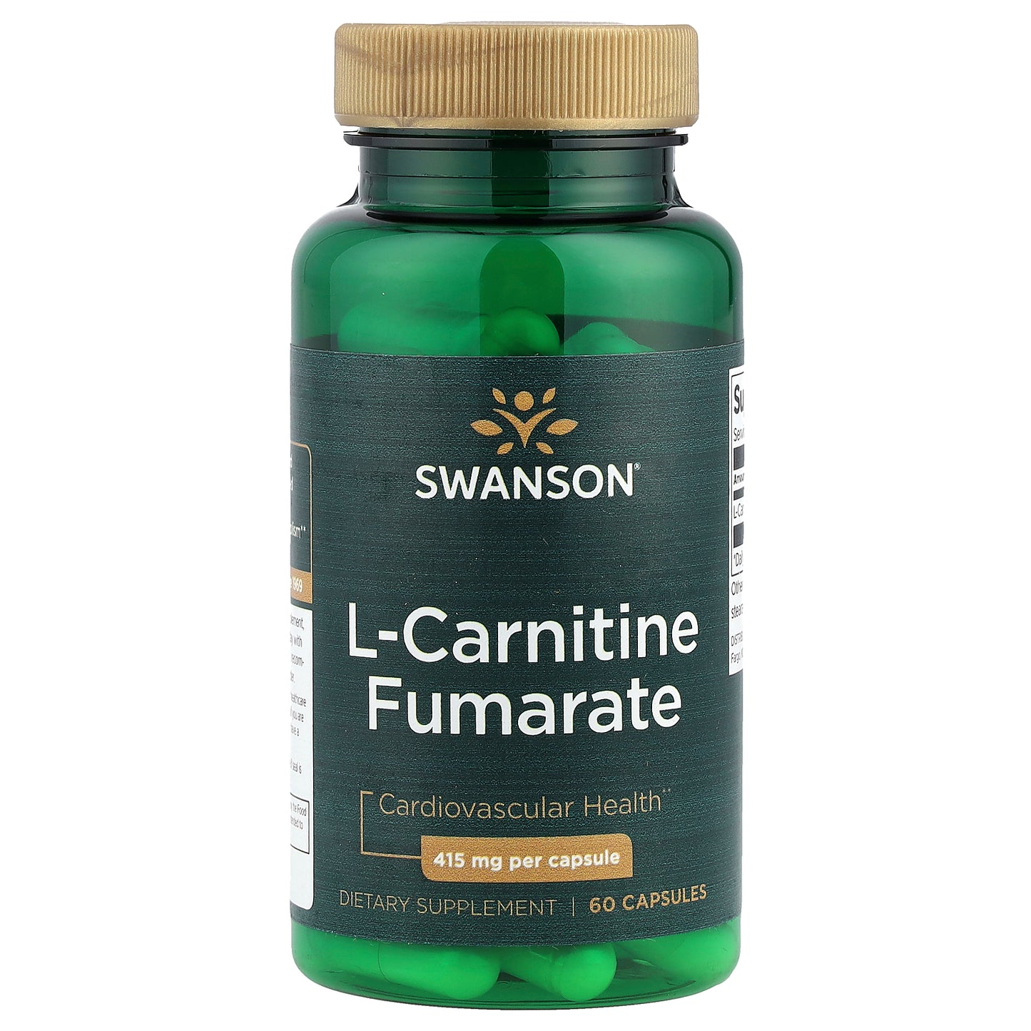 Swanson, L-Carnitine Fumarate, 415 mg, 60 Capsules