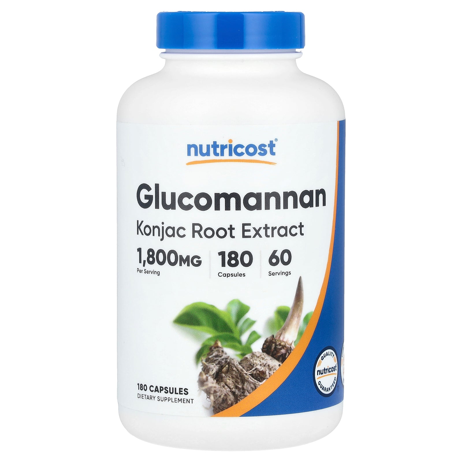Nutricost, Glucomannan Konjac Root Extract, 180 Capsules (600 mg per Capsule)
