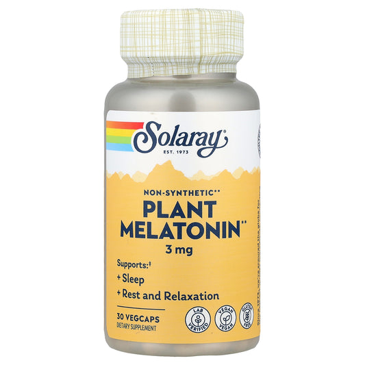 Solaray, Plant Melatonin, 3 mg, 30 VegCaps