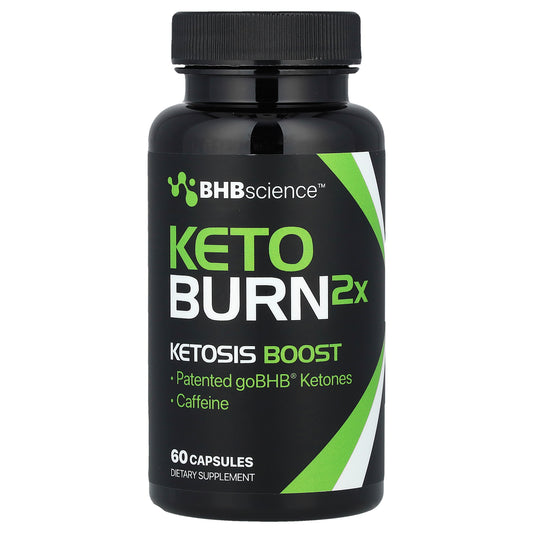 Real Ketones, BHBscience™, Keto Burn2X, 60 Capsules