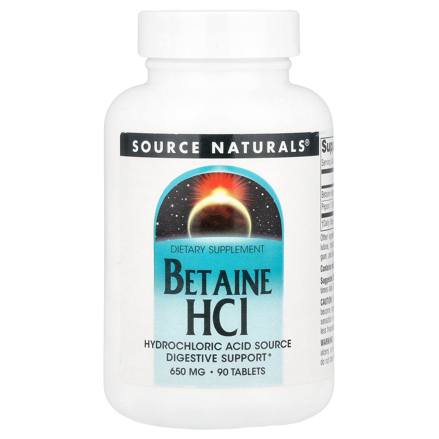 Source Naturals, Betaine HCI, 90 Tablets