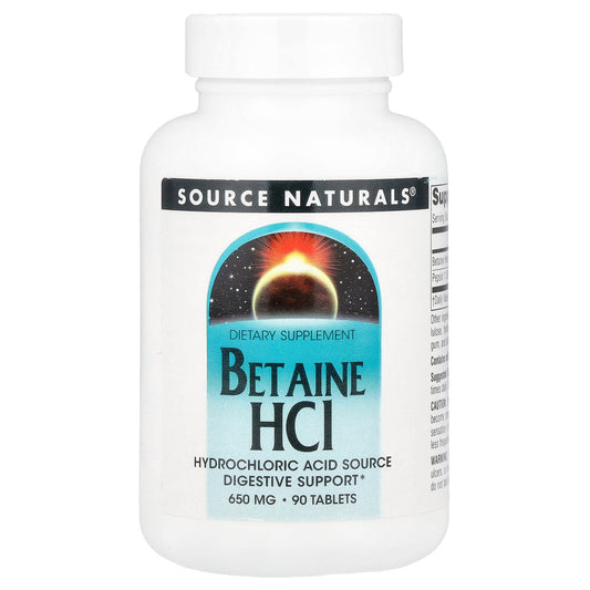 Source Naturals, Betaine HCI, 90 Tablets