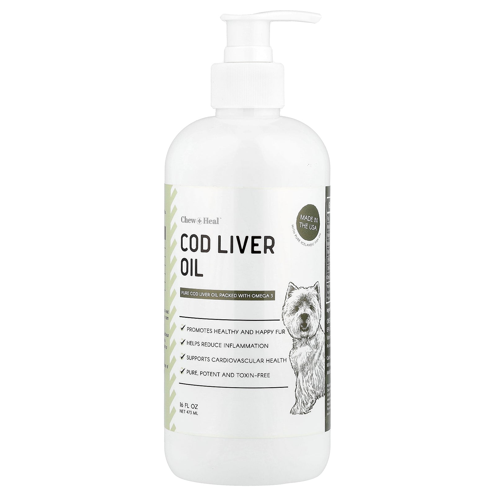 Chew + Heal, Cod Liver Oil, 16 fl oz (473 ml)