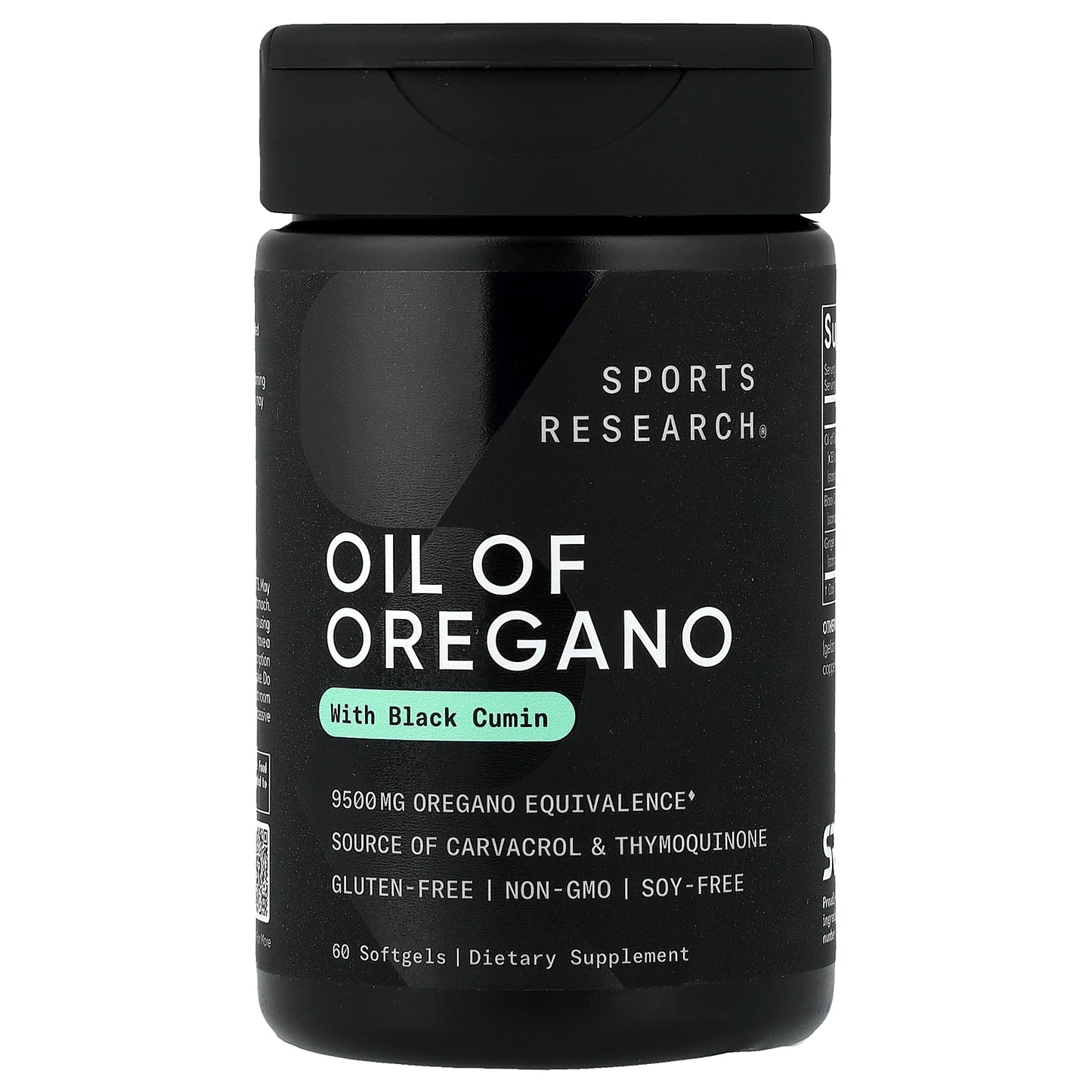 Sports Research, Oil Of Oregano With Black Cumin, 60 Softgels