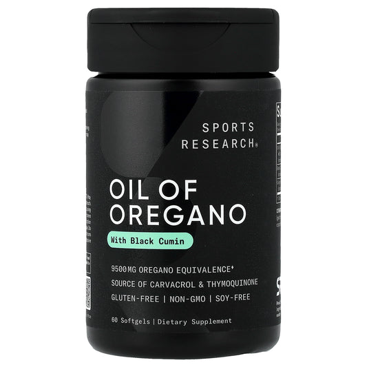 Sports Research, Oil Of Oregano With Black Cumin, 60 Softgels