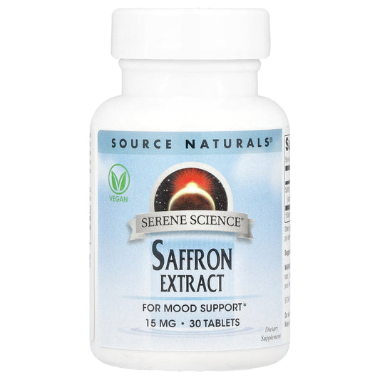 Source Naturals, Saffron Extract , 15 mg, 30 Tablets