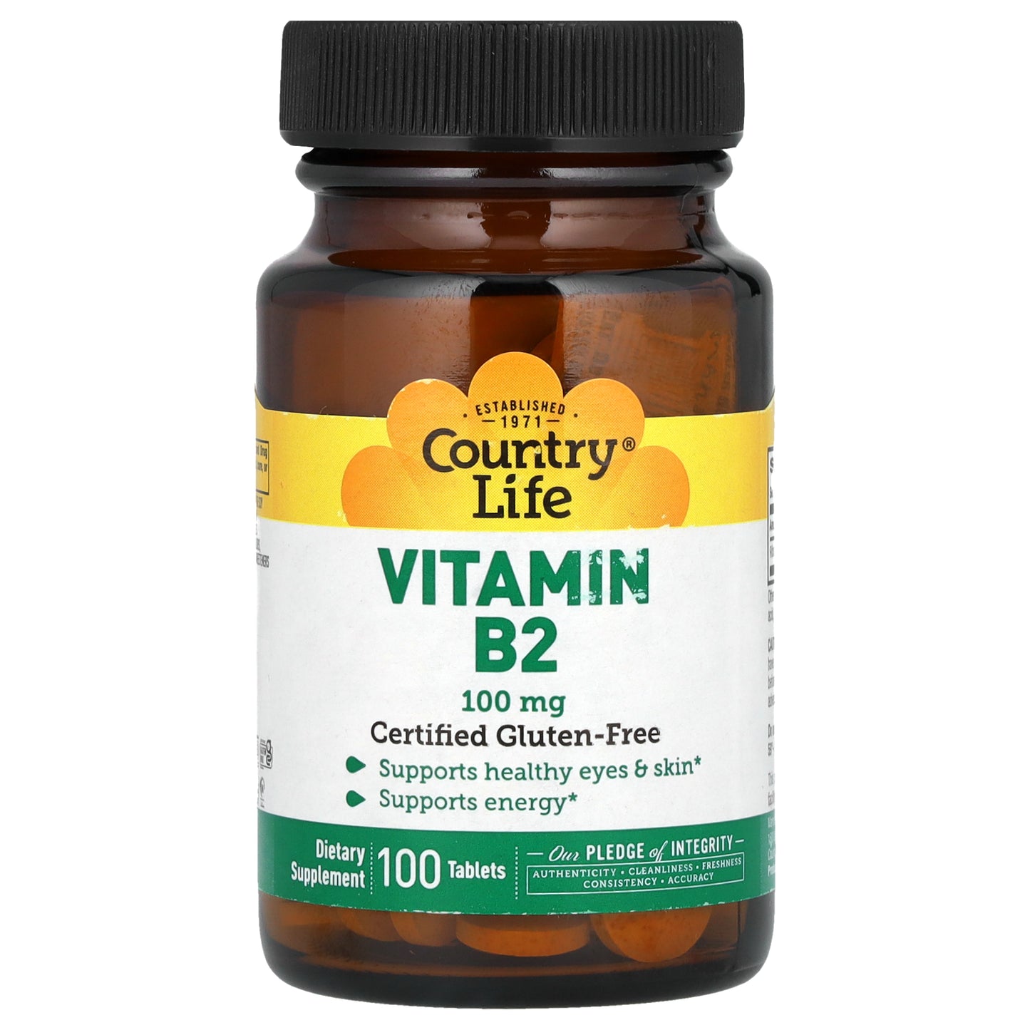 Country Life, Vitamin B2, 100 mg, 100 Tablets