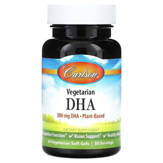 Carlson, Vegetarian DHA, 500 mg, 30 Vegetarian Soft Gels