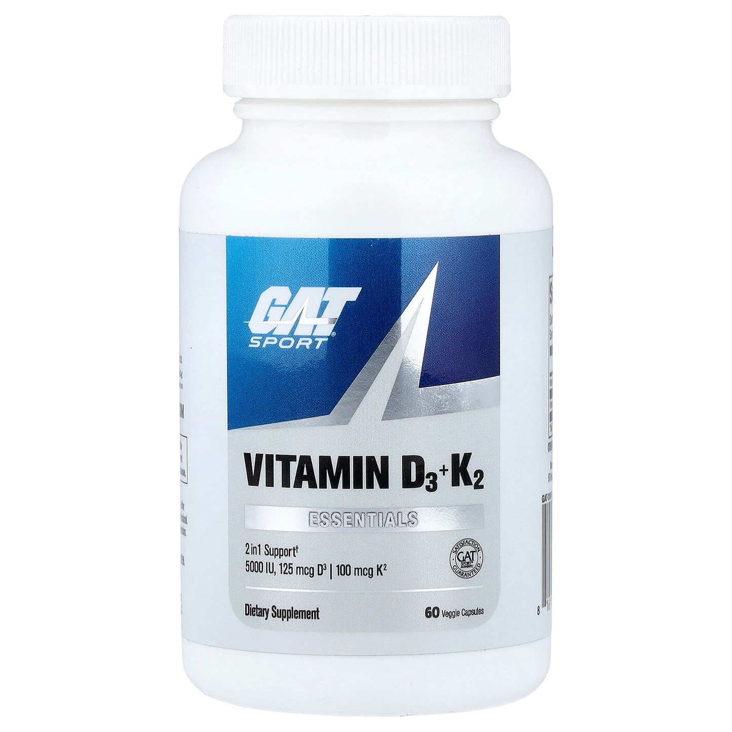 GAT, Sport, Essentials, Vitamin D3 & K2, 60 Veggie Capsules