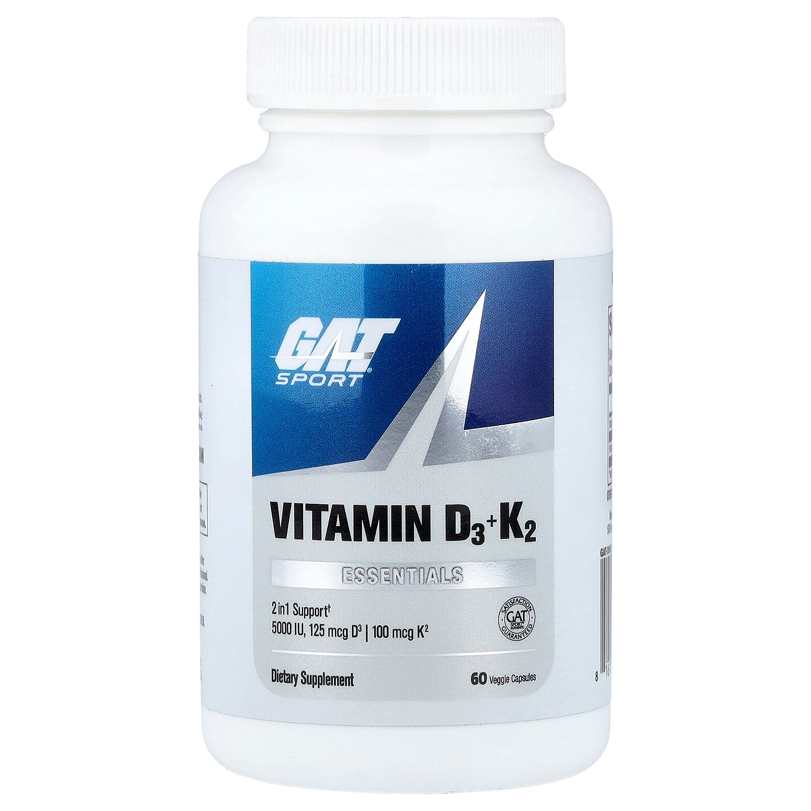 GAT, Sport, Essentials, Vitamin D3 & K2, 60 Veggie Capsules