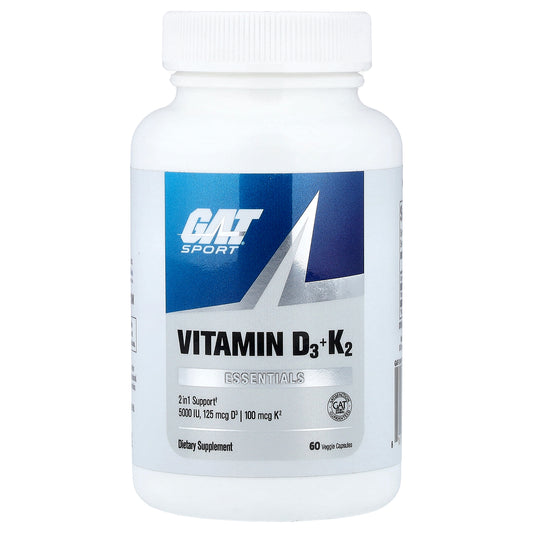 GAT, Sport, Essentials, Vitamin D3 & K2, 60 Veggie Capsules
