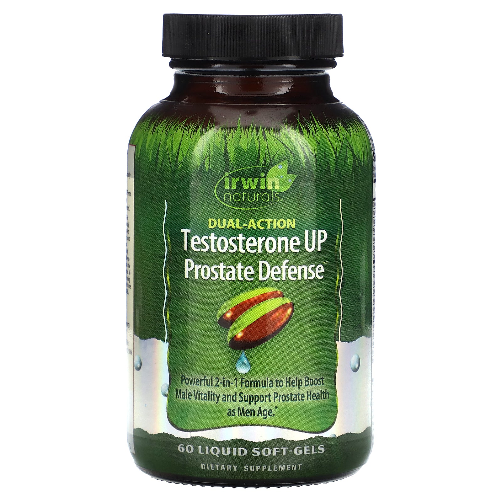 Irwin Naturals, Testosterone UP Prostate Defense, Dual-Action, 60 Liquid Soft-Gels